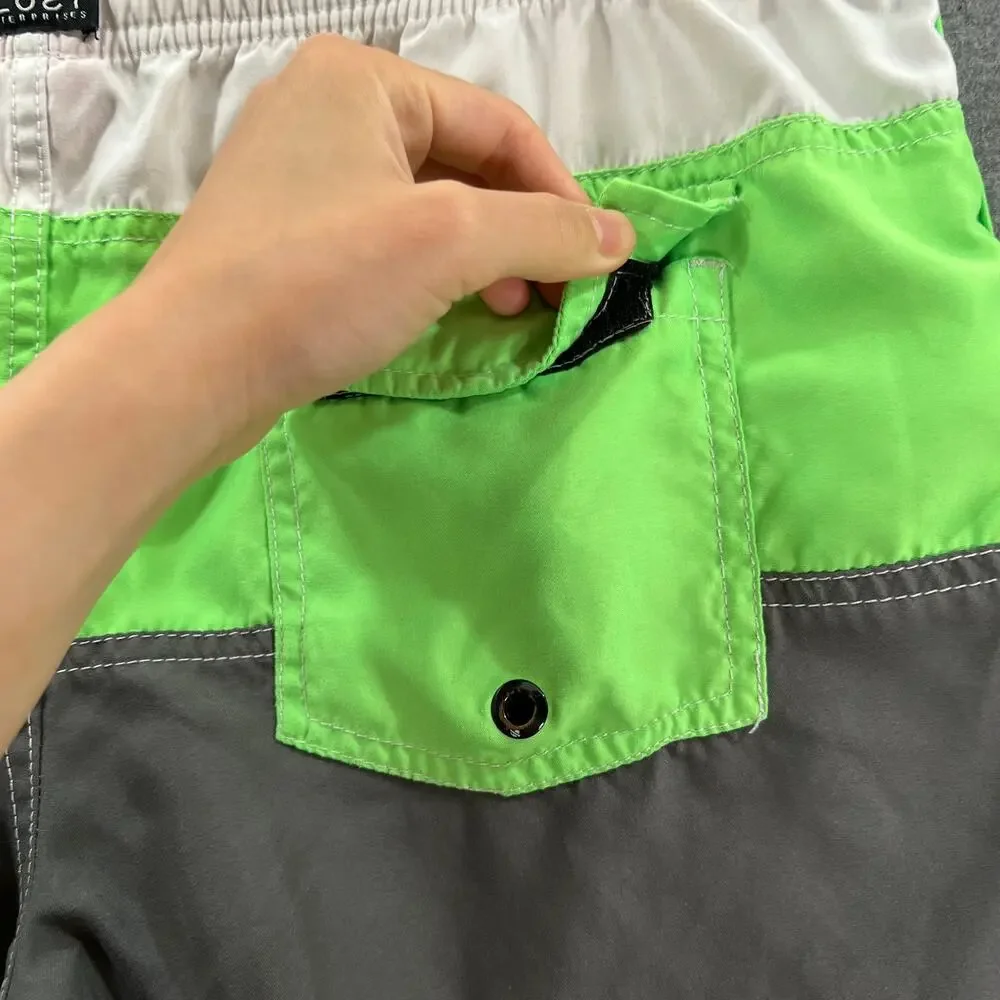 Lost Shorts Adults Size Medium Green & Gray Casual Mens Shorts